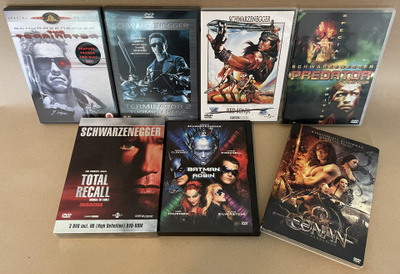 Arnold Schwarzenegger-elokuvia 6 kpl DVD
