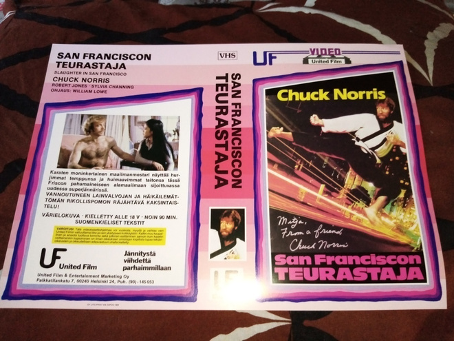 VHS kansipaperi San Franciscon teurastaja ( SIS POSTIKULU)