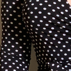 Teetetty mustavalkoinen pallo kietaisumekko M - pikkukuva 4