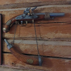 Repro piilukkopistooli Ranskalainen malli 1806 ja ruutisarvi - pikkukuva 1