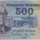 500 Markkaa 1975 A-sarjaa tähdellä, kl.6 - pikkukuva 1
