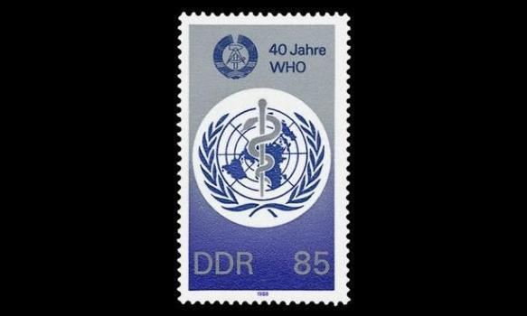 DDR 3214 ** WHO 40 vuotta (1988)