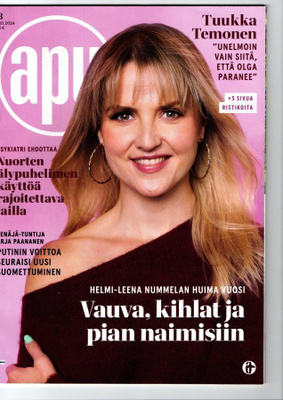 Apu n:o 43 2024 Helmi-Leena Nummela. Nightwish. Anu. Arja.