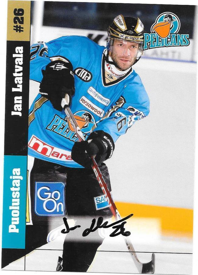 2009-10 Pelicans TeamIssue #26 Jan Latvala ex- JYP Jokerit