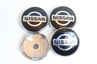 Nissan vannekeskiöt – Kromi-Musta – 60mm (4kpl s