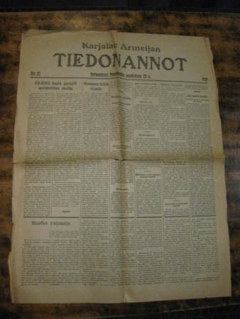 Karjalan Armeijakunnan Pääesikunnan tiedonannot 1918