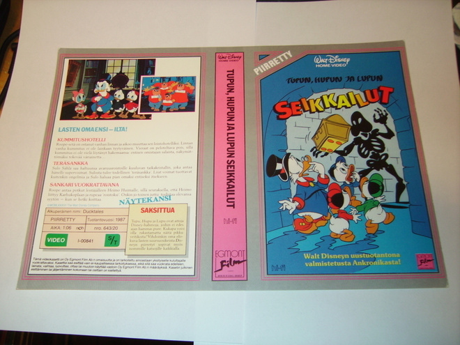 Vhs kansipaperi Fix -  TUPUN, HUPUN JA LUPUN SEIKKAILUT