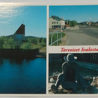 "TERVEISET IVALOSTA"-KULKEMATON POSTIKORTTI - pikkukuva 1