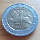 Liettua 2 € 2021 Vytis- hevosratsastaja - pikkukuva 1