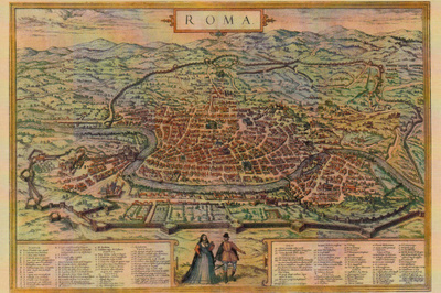 Kartta Rooma (postikortti)