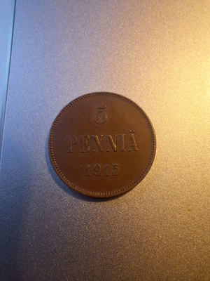 5 penniä 1915.