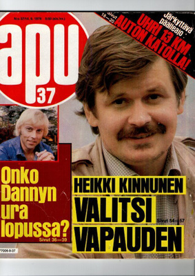 Apu n:o 37 1979 Outi. Heikki. Danny. Turku. Miss Universum.