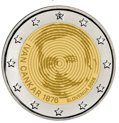** SLOVENIA 2€ 2026 Ivan Cankar pillerissä **