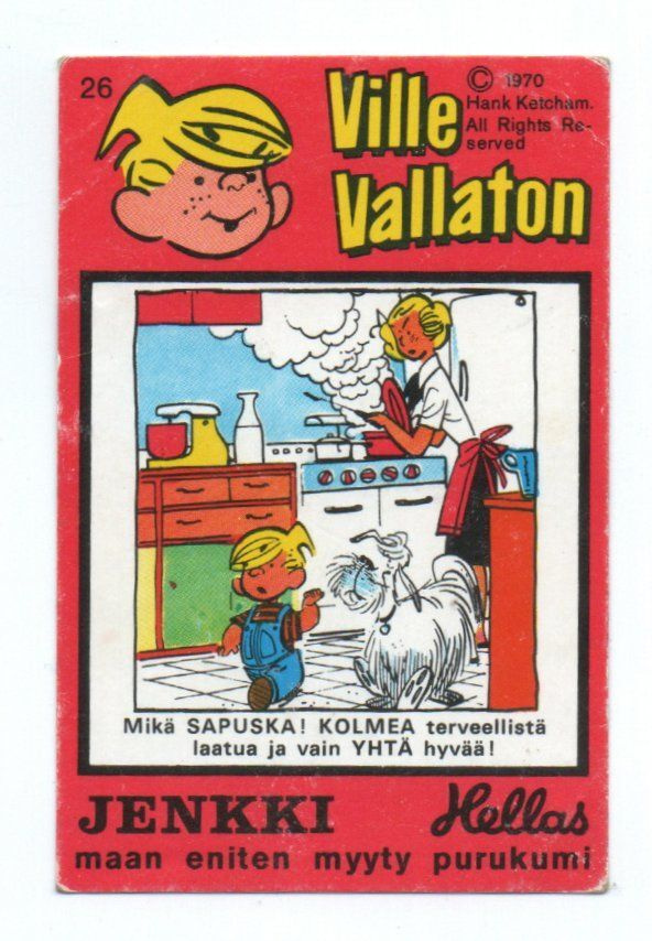 Purkkakuva Hellas Ville Vallaton n:o 26 1970