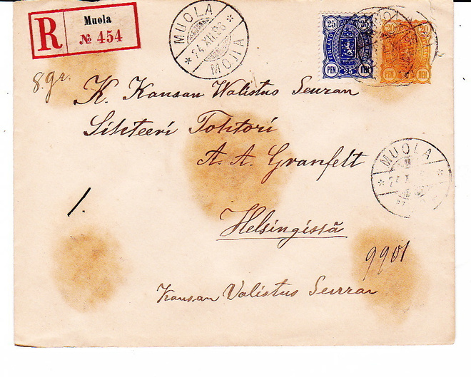 VANHA R-Kuori Muola Muolaa Luov. Alue 1896 Ehiö + Lisämerkki