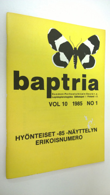 Baptria 1985 No 1 : Suomen perhostutkijain seuran tiedotu...