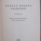 Frank Heller: Yussuf Khanin naiminen, Otava 1929. 230 s. - pikkukuva 4