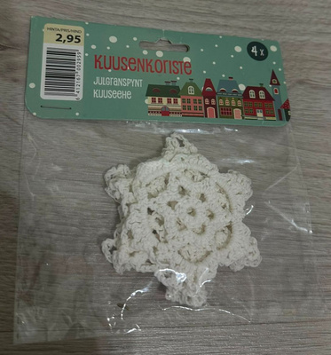 LUMIHIUTALE KUUSENKORISTE 4kpl:tta