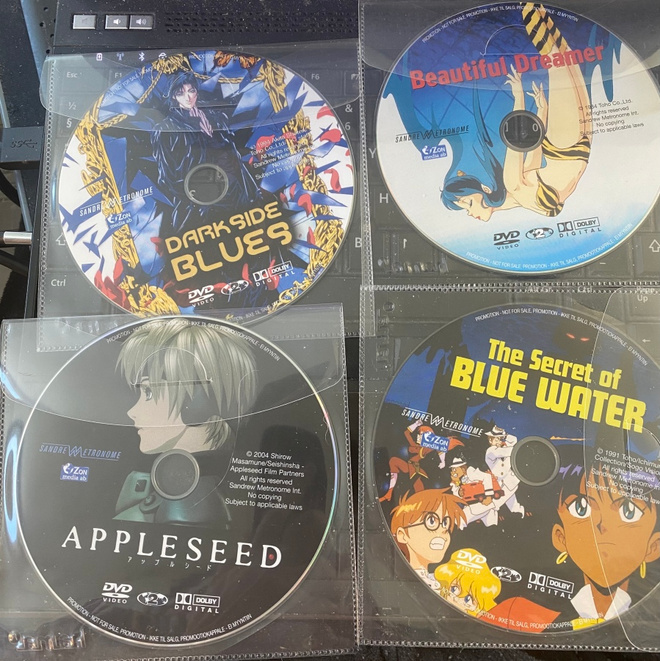 4 x anime: Appleseed, Beautiful Dreamer, Dark Side Blues dvd