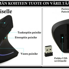 Uusi langaton valkoinen pystyhiiri oikeakätiselle #29198 - pikkukuva 5