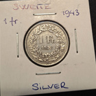 1 Franc Helvetia 1943 Hopeaa - pikkukuva 1