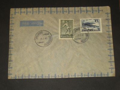 FDC 1947 Maanviljelys ja SMY samalla kirjeellä