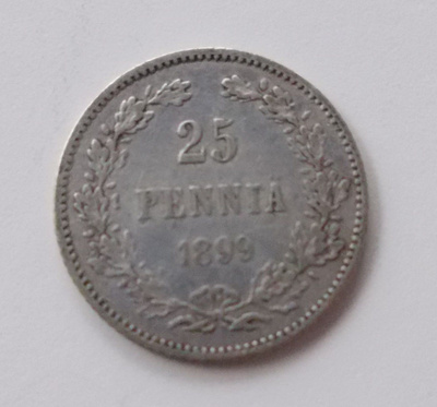 25 Penniä 1899 Nikolai II Suuriruhtinaskunta