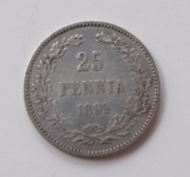 25 Penniä 1899 Nikolai II Suuriruhtinaskunta