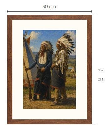 Uusi Intiaani art print kehystetty 30 cm x 40 cm