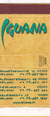 Helsinki . IGUANA. aski, aihio b450