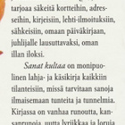Eila Jaatinen (toim.): Sanat kultaa - säkeitä iloon ja suruu - pikkukuva 3