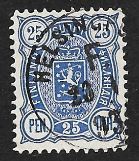 Kolmilukuiset 25p 1889 (LAPE 31A) O Helsingfors F 20.1.1893
