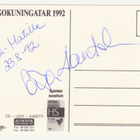 Eija Kantola fanikortti nimikirjoituksella 1992 - pikkukuva 2