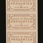 Itävalta 10, 20, 50 Heller, Prägarten, leikkaamaton arkki - pikkukuva 1