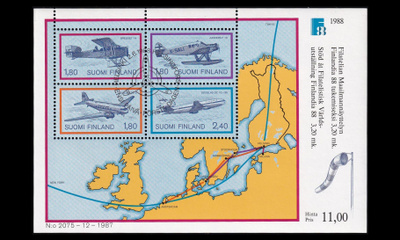 1050-3BL4 o Finlandia 88 lentokoneet blokki EPL (1988)