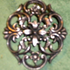 Rintakoru / riipus ( n. 1900-1910 ? hopea ?) - pikkukuva 1