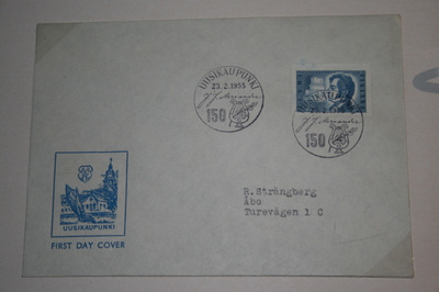 FDC kuori 23.2.1955 j.j.Nervander