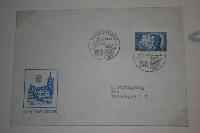 FDC kuori 23.2.1955 j.j.Nervander