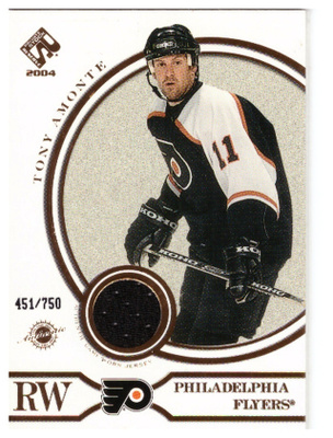 TONY AMONTE Flyers 03-04 Private Stock Res. Jersey #190