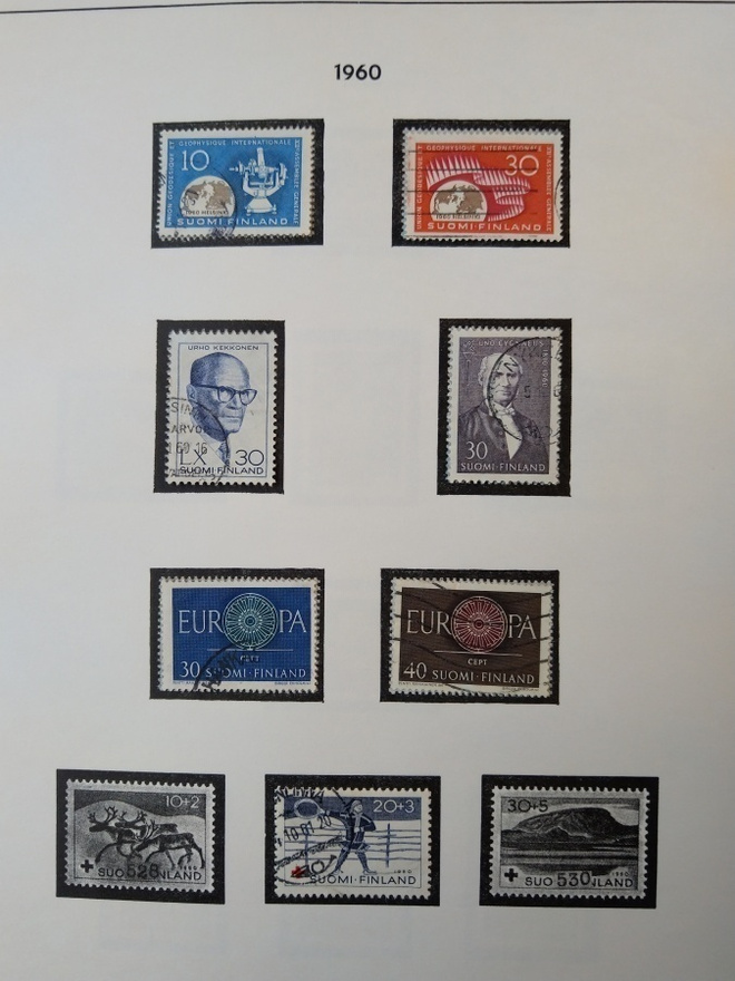 1960 Suomi postimerkki 7 kpl