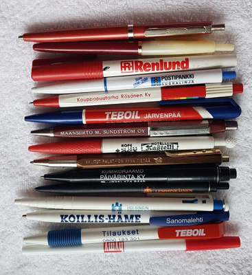 Kynä kokoelma vintage