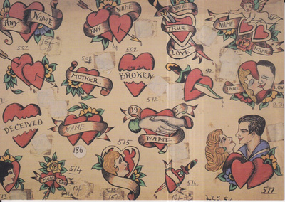 Tatuointi, Classical Desings by Les Skuse. GB. 1950s  ,e114