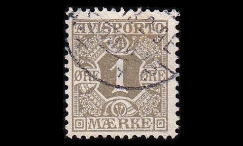 Tanska VM_1X o Avisporto 1 öre (1907)