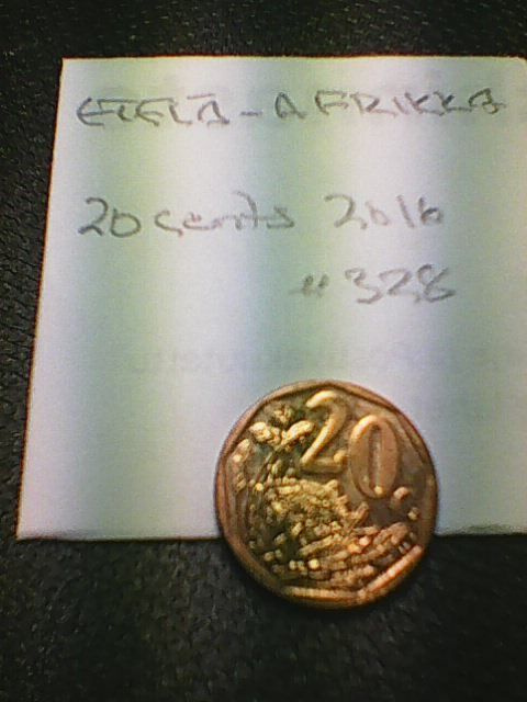 Etelä-Afrikka 20 cents 2016, km#328