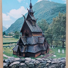 Borgund, sauvakirkko, väripk, p. 1975 Suomeen - pikkukuva 1