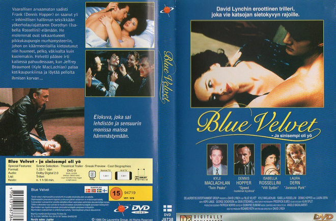 Blue Velvet -Ja Sinisempi Oli Yö	(58 891)	k	-FI-	DVD	suomik.