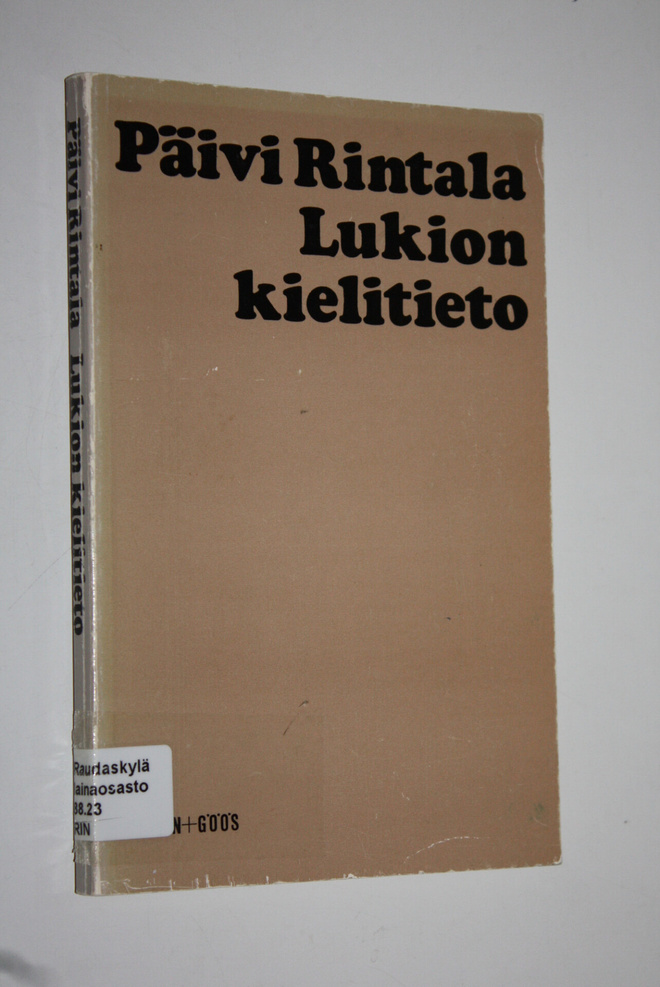 Päivi Rintala : Lukion kielitieto
