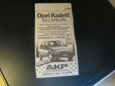 mainos Opel Kadett E