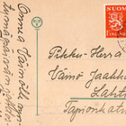 Vanha postikortti-nainen ja hevonen, F Stolte - pikkukuva 2