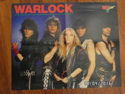 Warlock – MegaStar-lehden juliste 1986